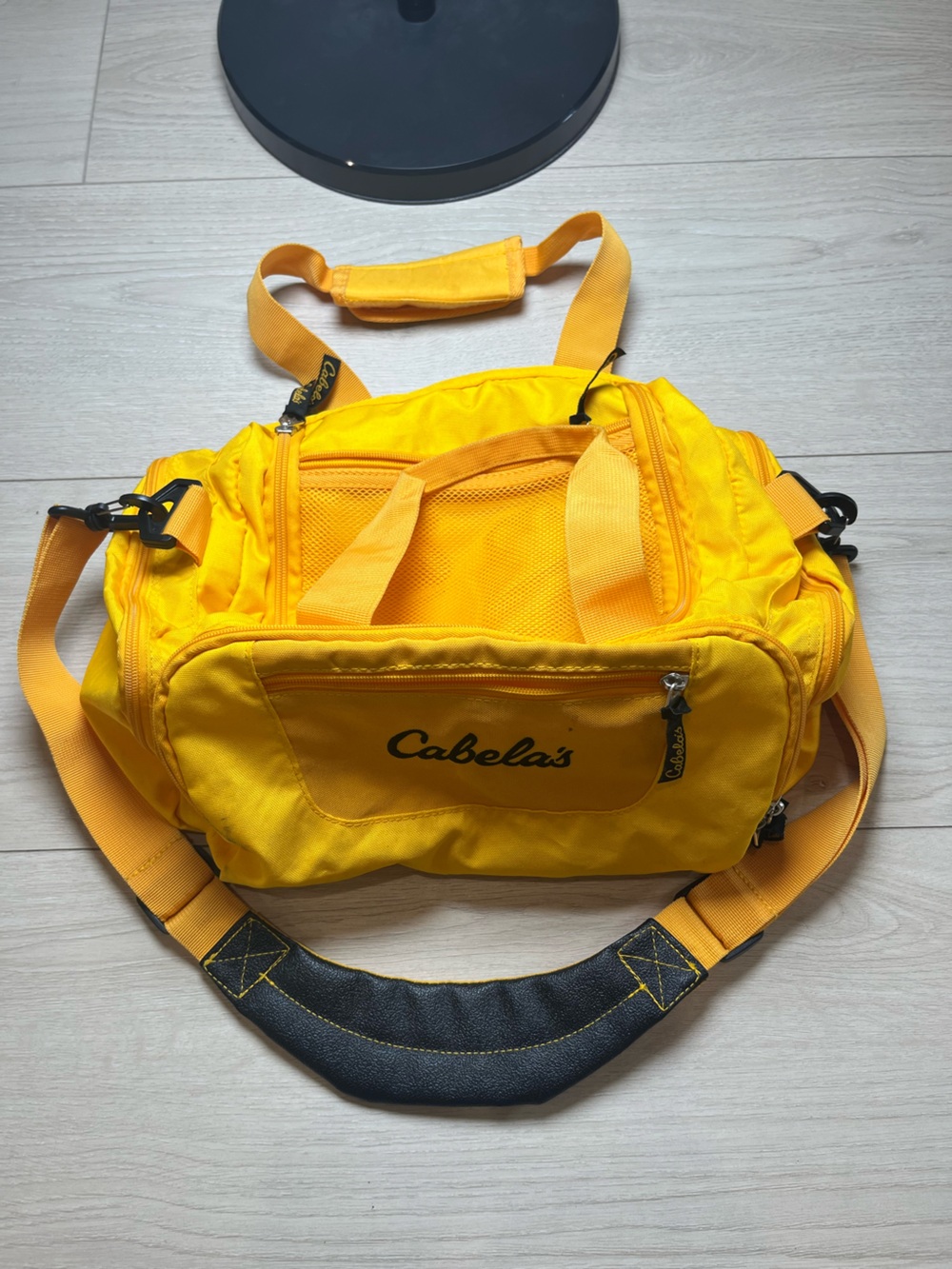 Cabela's Bright Yellow Men's Duffel Bag with Shoulder Strap